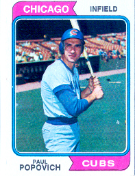 1974 Topps Baseball Cards      014      Paul Popovich